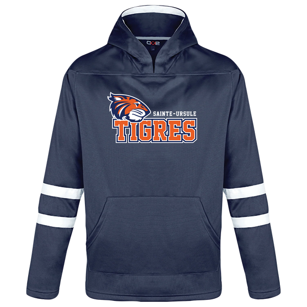 Sainte-Ursule Youth Pullover Hockey Lace Hooded Sweatshirt With Printed Logo