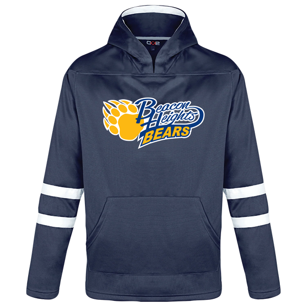 Beacon Heights Youth Pullover Hockey Lace Hooded Sweatshirt With Printed Logo