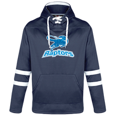 Lakeshore Discovery Adult Pullover Hockey Lace Hooded Sweatshirt With Printed Logo