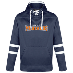 Vincent Massey Adult Pullover Hockey Lace Hooded Sweatshirt With Printed Logo