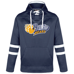Beacon Heights Adult Pullover Hockey Lace Hooded Sweatshirt With Printed Logo