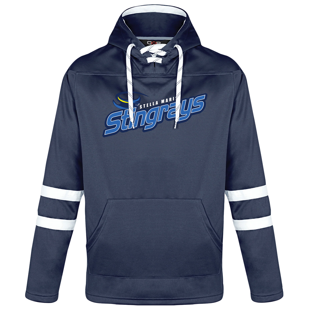 Stella Maris Adult Pullover Hockey Lace Hooded Sweatshirt With Printed Logo