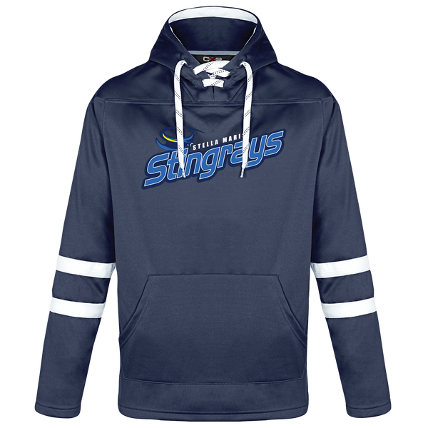 Stella Maris Adult Pullover Hockey Lace Hooded Sweatshirt With Printed Logo