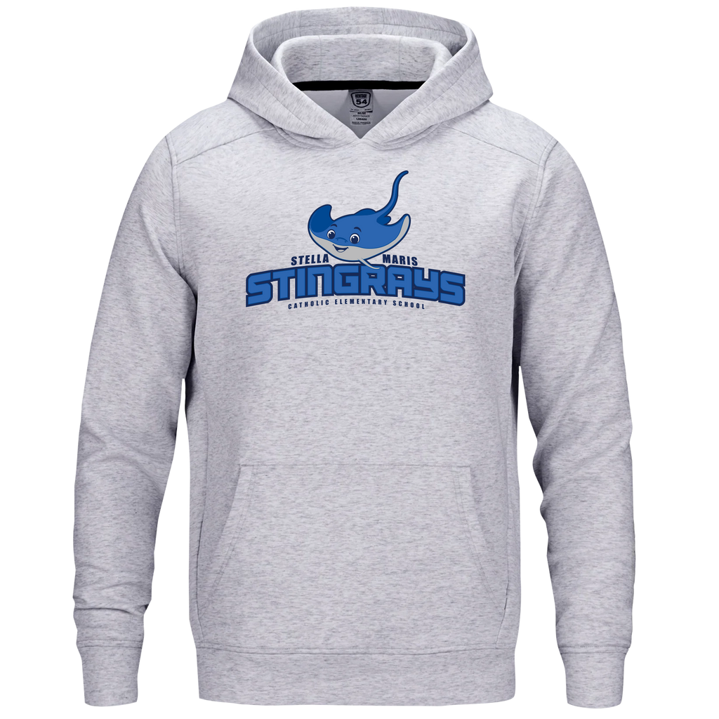 Stella Maris Adult Performance Double Knit Pullover Hooded Sweatshirt with Printed Logo