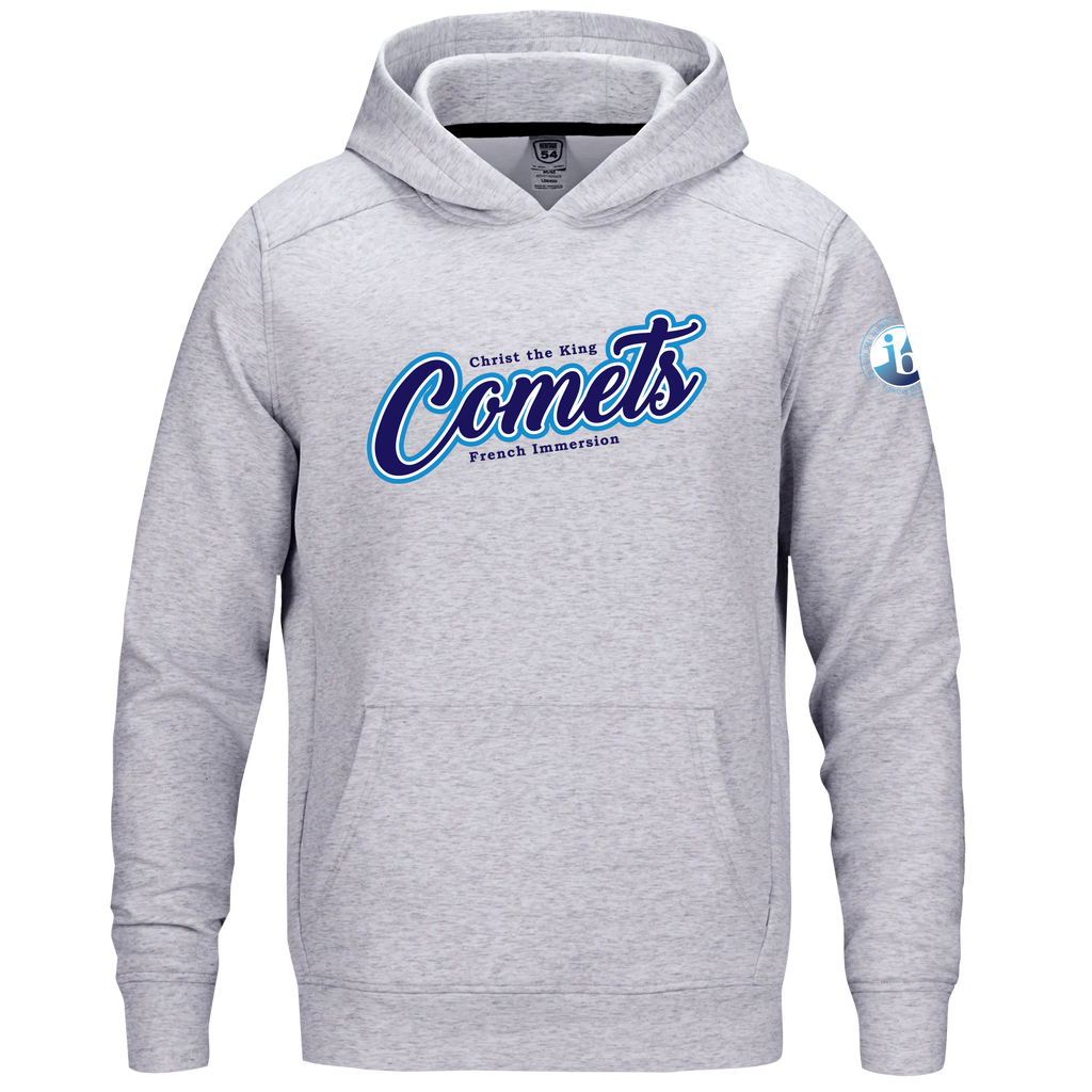 Christ The King Adult Performance Double Knit Pullover Hooded Sweatshirt with Printed Logo