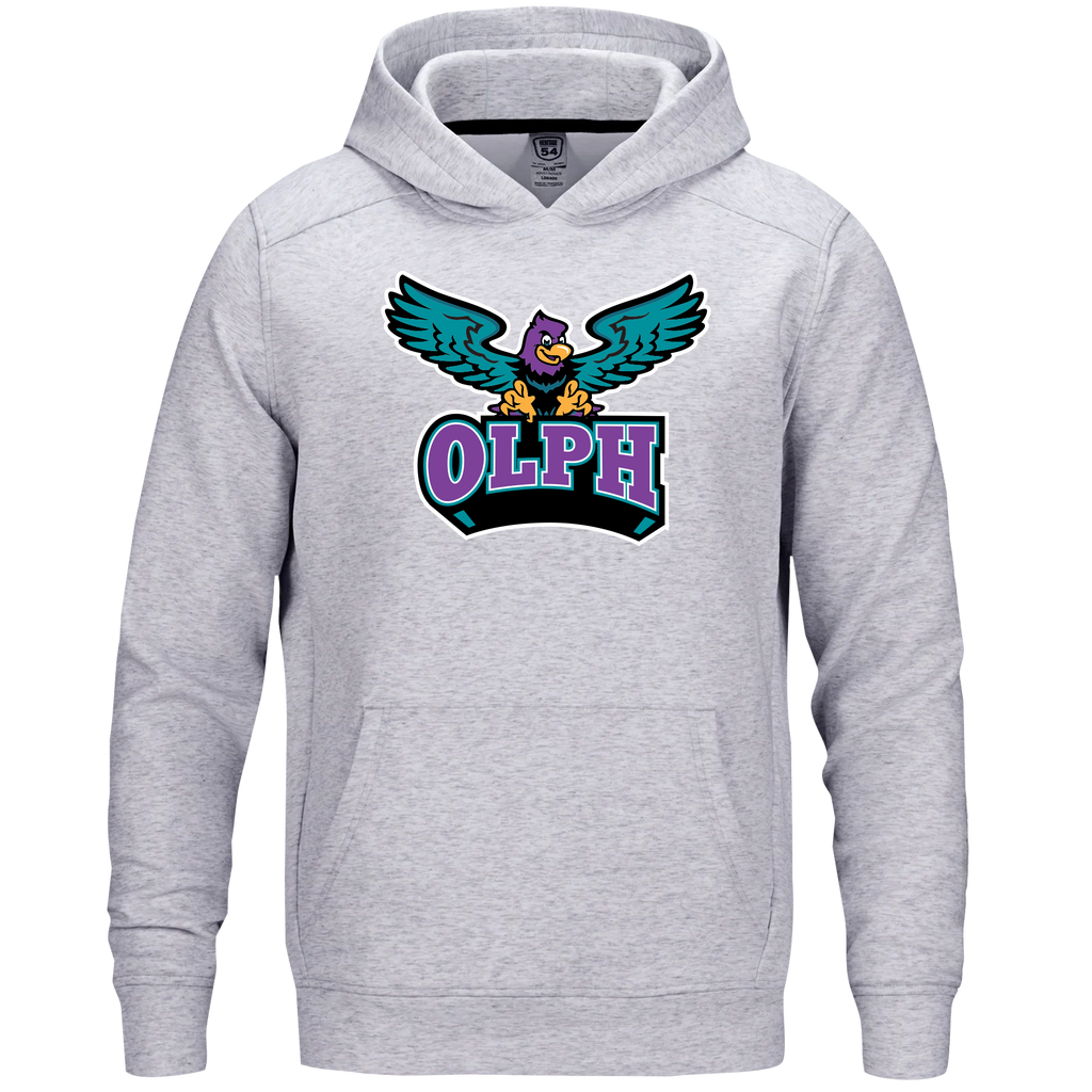 OLPH Adult Performance Double Knit Pullover Hooded Sweatshirt with Printed Logo