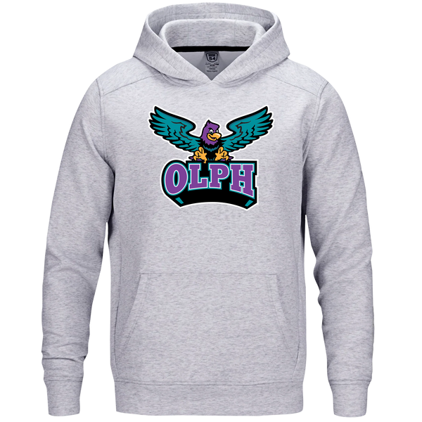 OLPH Adult Performance Double Knit Pullover Hooded Sweatshirt with Printed Logo