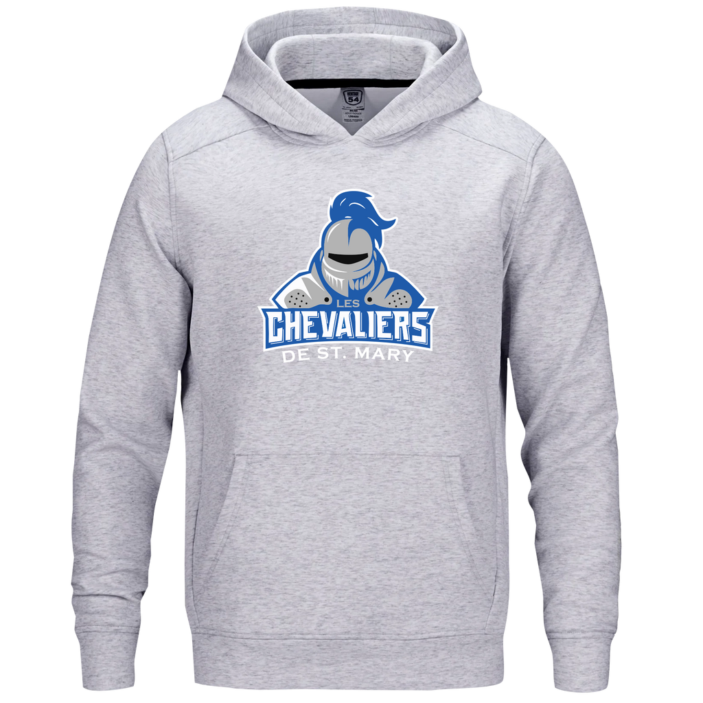Les Chevaliers De St. Mary Adult Performance Double Knit Pullover Hooded Sweatshirt with Printed Logo