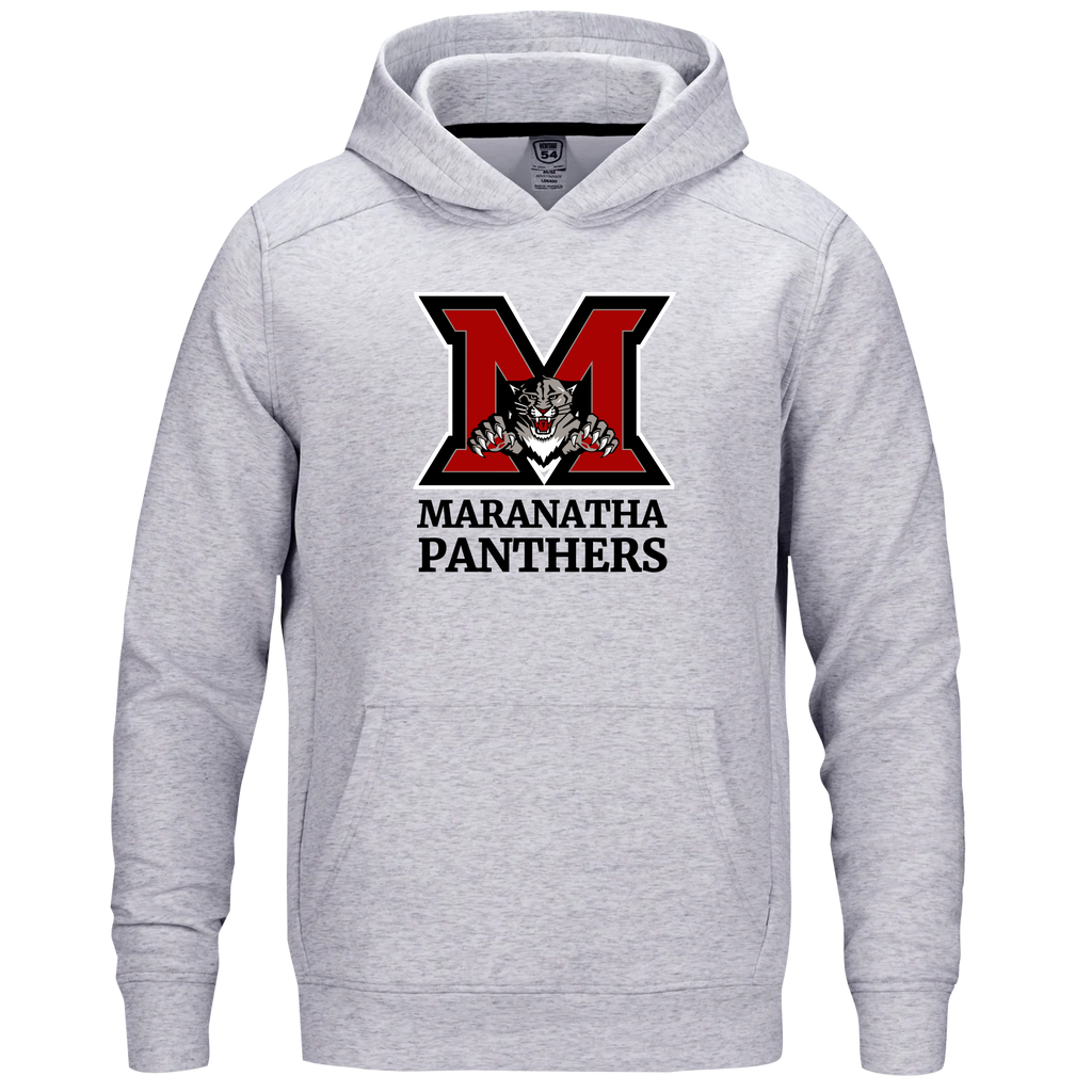 Maranatha Christian Academy Adult Performance Double Knit Pullover Hooded Sweatshirt with Printed Logo