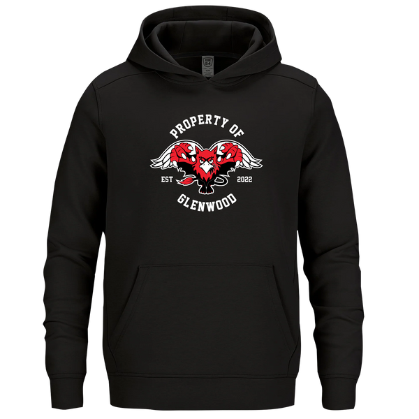 Glenwood Adult Performance Double Knit Pullover Hooded Sweatshirt with Printed Logo
