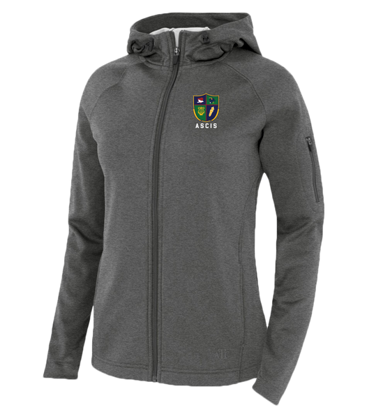 Ste. Cécile Ladies Hooded Yoga jacket with Embroidered Logo