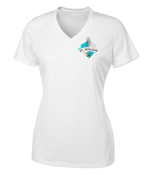 St. William Ladies Dri-Fit Short Sleeve with Printed Logo