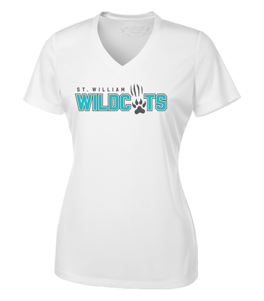 St. William Wildcats Ladies Dri-Fit Short Sleeve with Printed Logo