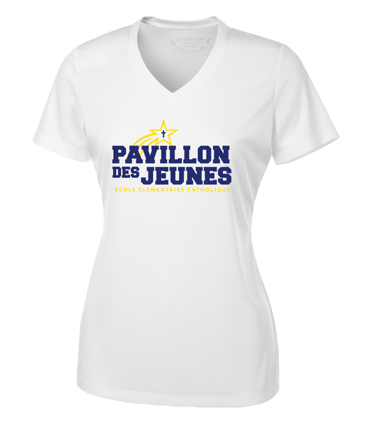 Pavillon Des Jeunes Ladies 'Alternate Script' Dri-Fit Short Sleeve with Printed Logo
