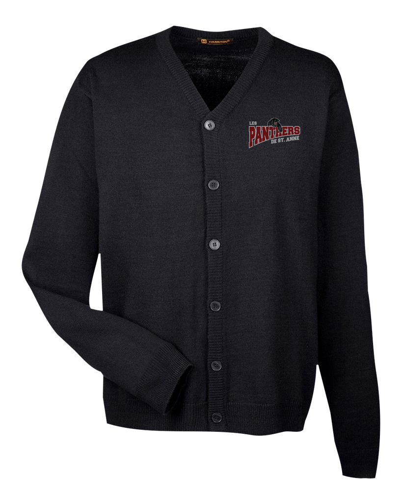 St. Anne Panthers Men's V-Neck Sweater with Embroidered Logo