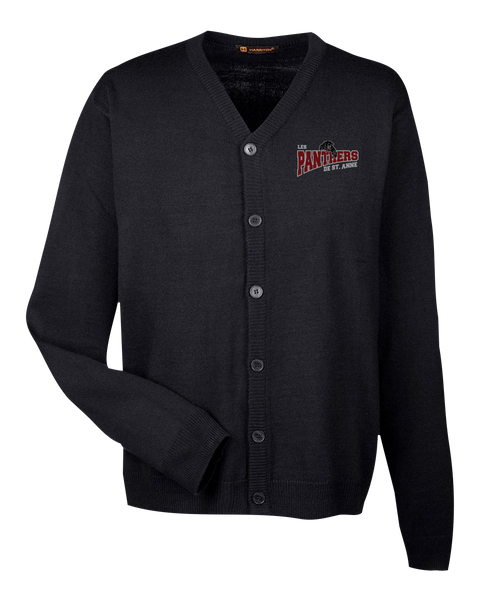 St. Anne Panthers Men's V-Neck Sweater with Embroidered Logo