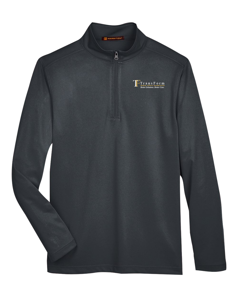 TransForm Adult Snag Protection Plus Quarter-Zip Pullover with Printed Logo