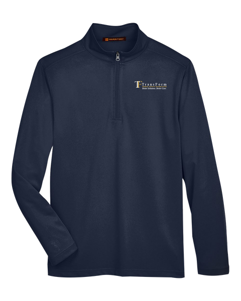 TransForm Adult Snag Protection Plus Quarter-Zip Pullover with Printed Logo