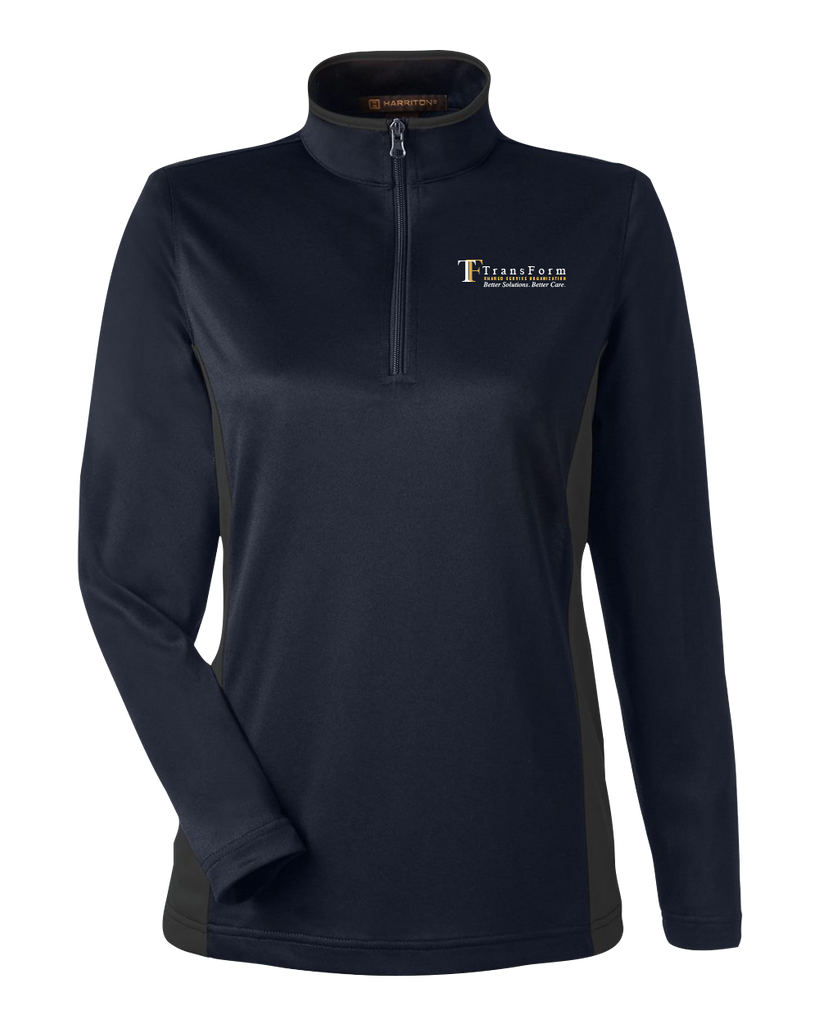 TransForm Ladies Snag Protection Plus IL Colorblock Quarter-Zip Pullover with Printed Logo