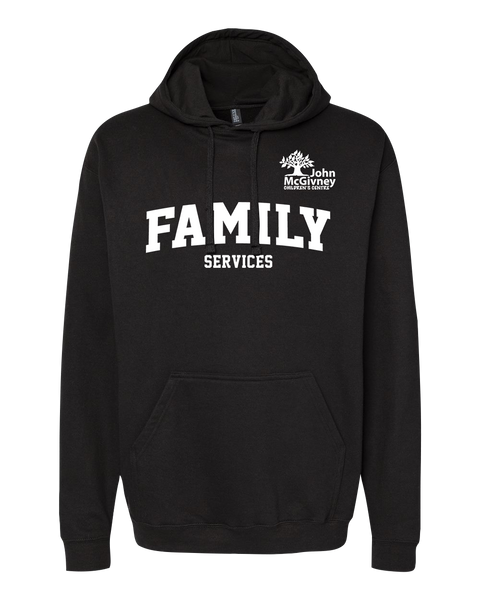 "Family Services" John McGivney Adult Pullover Hoodie with Printed Logo