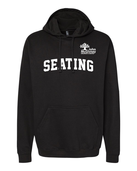 "Seating" John McGivney Adult Pullover Hoodie with Printed Logo