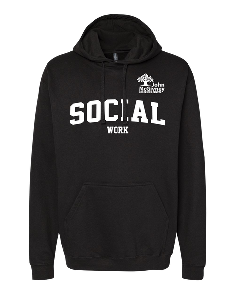 "Social Work" John McGivney Adult Pullover Hoodie with Printed Logo