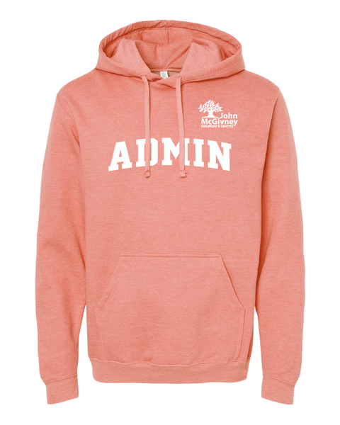 "Admin" John McGivney Adult Pullover Hoodie with Printed Logo