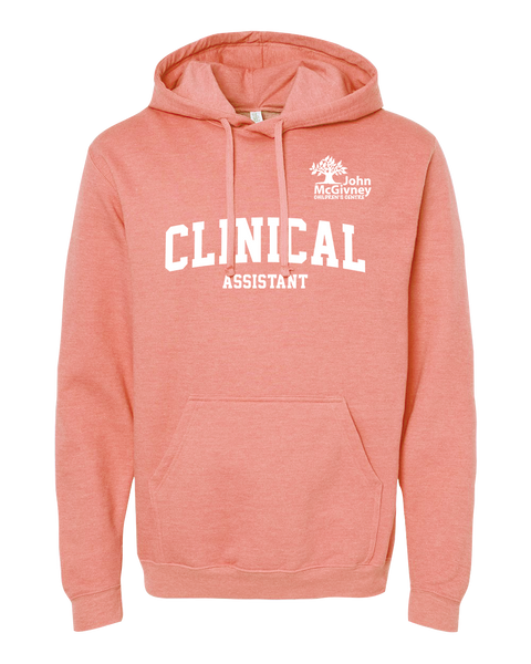 "Clinical Assistant" John McGivney Adult Pullover Hoodie with Printed Logo