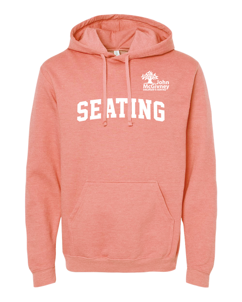"Seating" John McGivney Adult Pullover Hoodie with Printed Logo