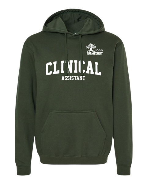 "Clinical Assistant" John McGivney Adult Pullover Hoodie with Printed Logo