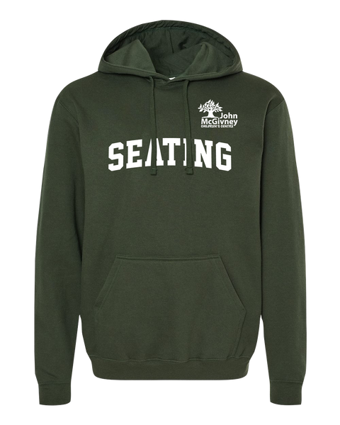 "Seating" John McGivney Adult Pullover Hoodie with Printed Logo