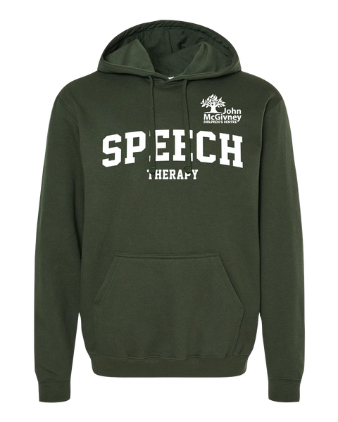 "Speech Therapy" John McGivney Adult Pullover Hoodie with Printed Logo
