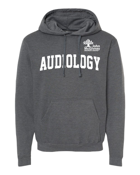 "Audiology" John McGivney Adult Pullover Hoodie with Printed Logo