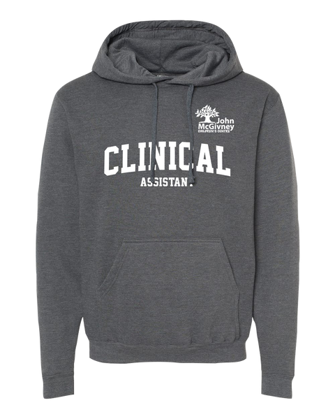 "Clinical Assistant" John McGivney Adult Pullover Hoodie with Printed Logo