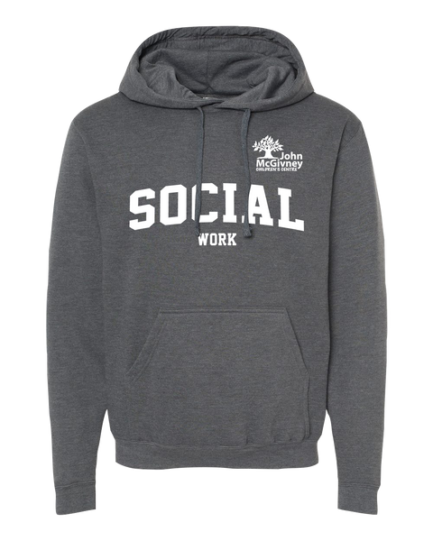"Social Work" John McGivney Adult Pullover Hoodie with Printed Logo