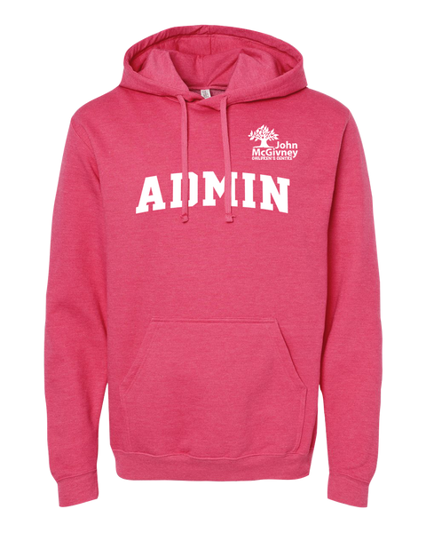 "Admin" John McGivney Adult Pullover Hoodie with Printed Logo