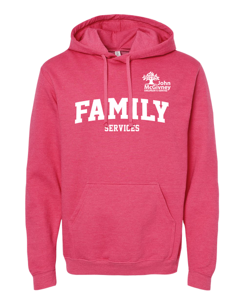 "Family Services" John McGivney Adult Pullover Hoodie with Printed Logo