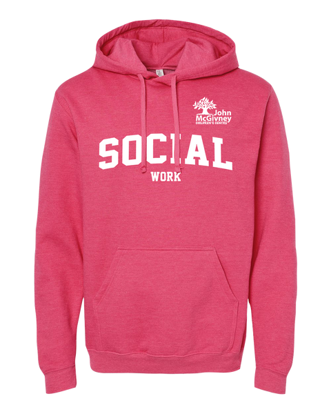 "Social Work" John McGivney Adult Pullover Hoodie with Printed Logo