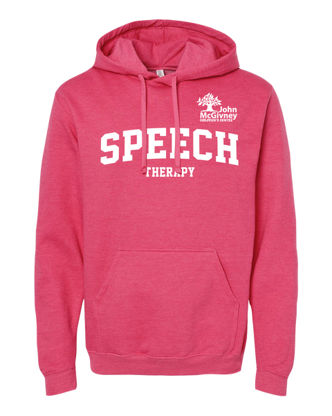 "Speech Therapy" John McGivney Adult Pullover Hoodie with Printed Logo