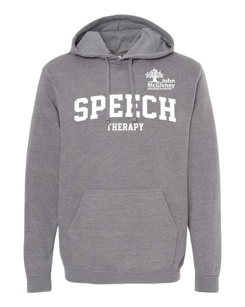 "Speech Therapy" John McGivney Adult Pullover Hoodie with Printed Logo