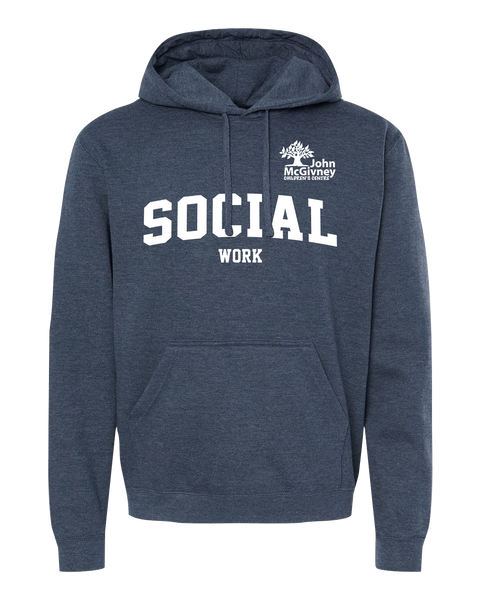 "Social Work" John McGivney Adult Pullover Hoodie with Printed Logo
