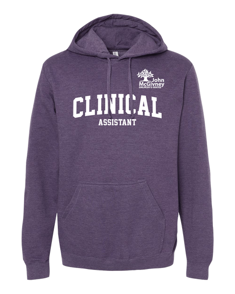 "Clinical Assistant" John McGivney Adult Pullover Hoodie with Printed Logo