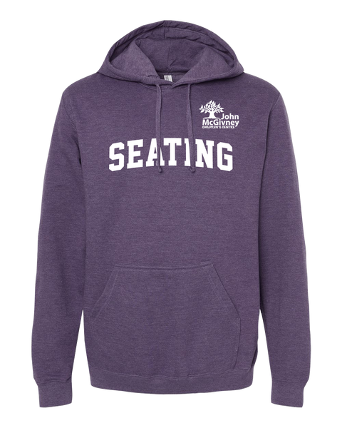 "Seating" John McGivney Adult Pullover Hoodie with Printed Logo