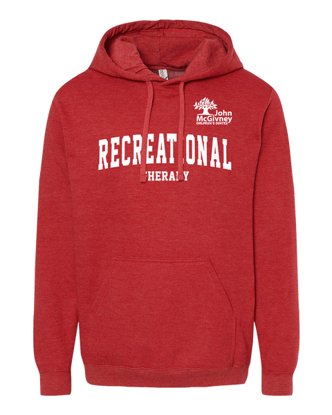 "Recreational Therapy" John McGivney Adult Pullover Hoodie with Printed Logo