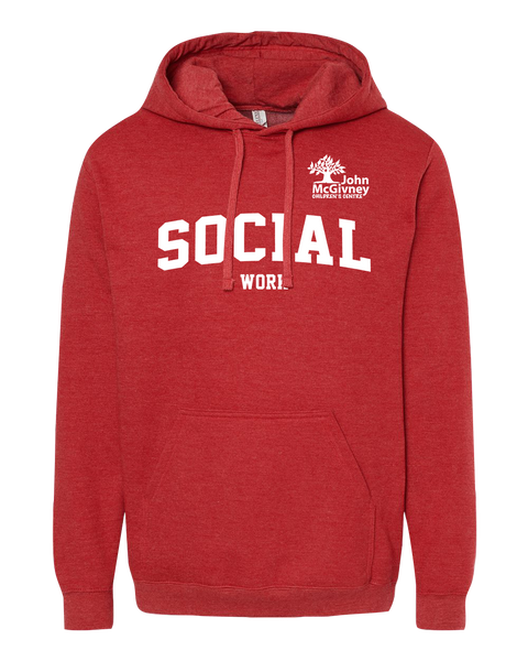 "Social Work" John McGivney Adult Pullover Hoodie with Printed Logo