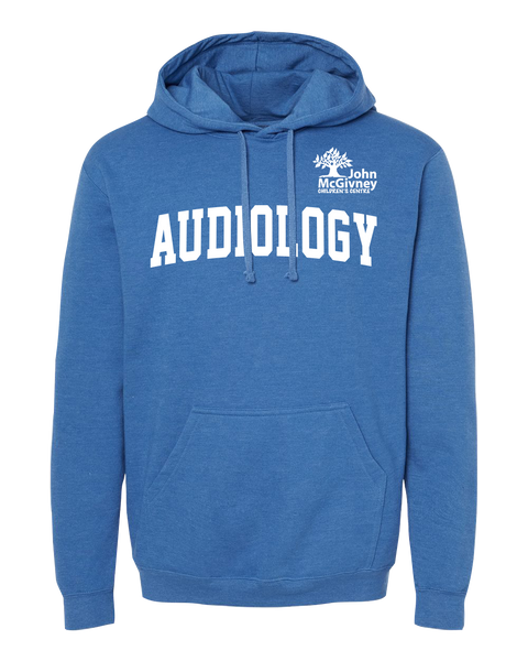 "Audiology" John McGivney Adult Pullover Hoodie with Printed Logo