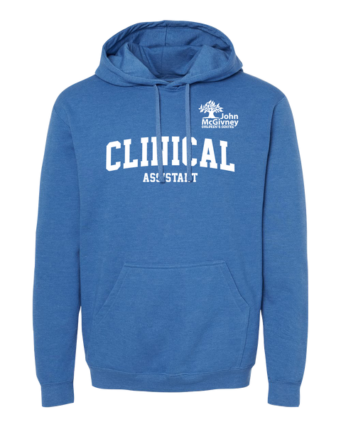 "Clinical Assistant" John McGivney Adult Pullover Hoodie with Printed Logo