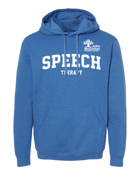 "Speech Therapy" John McGivney Adult Pullover Hoodie with Printed Logo