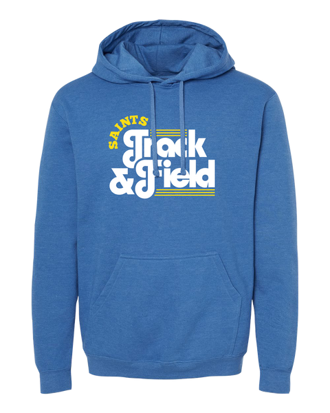 Saints Track & Field Adult Pullover Hoodie with Printed Logo