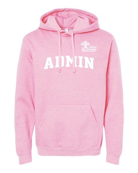 "Admin" John McGivney Adult Pullover Hoodie with Printed Logo